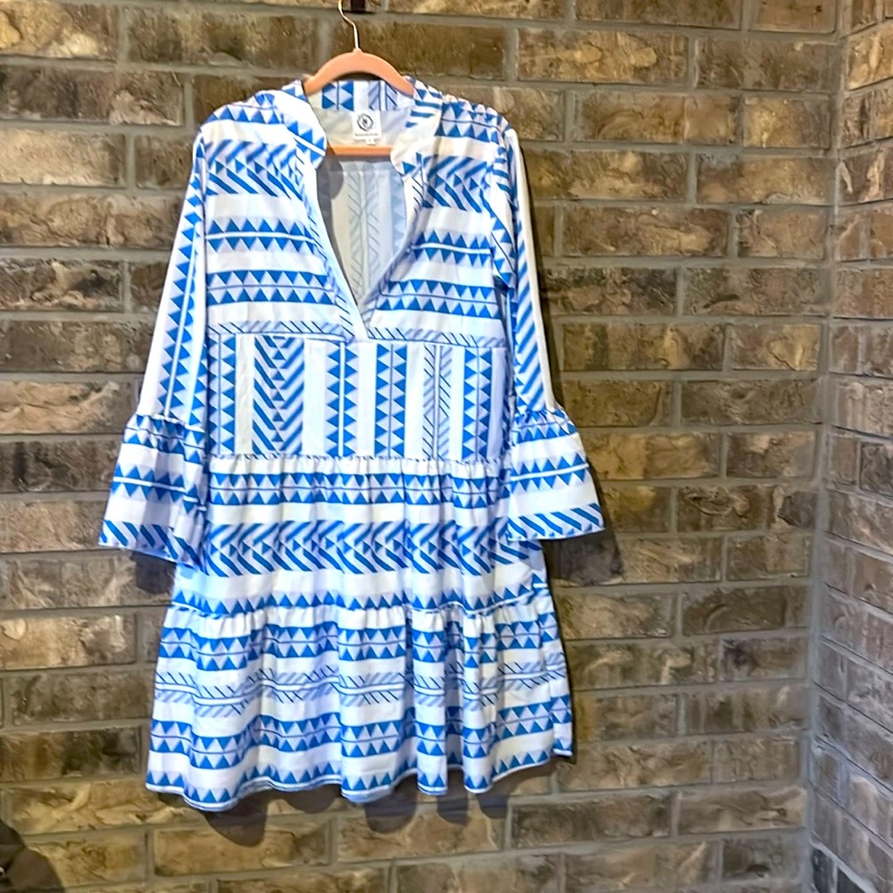 Greek isles ✈️ Blue and white dress 🤍💙🤍💙
